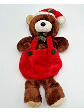 Rennoc Santas Best Vintage Teddy Bear Suspender Stocking Plush Chrismas